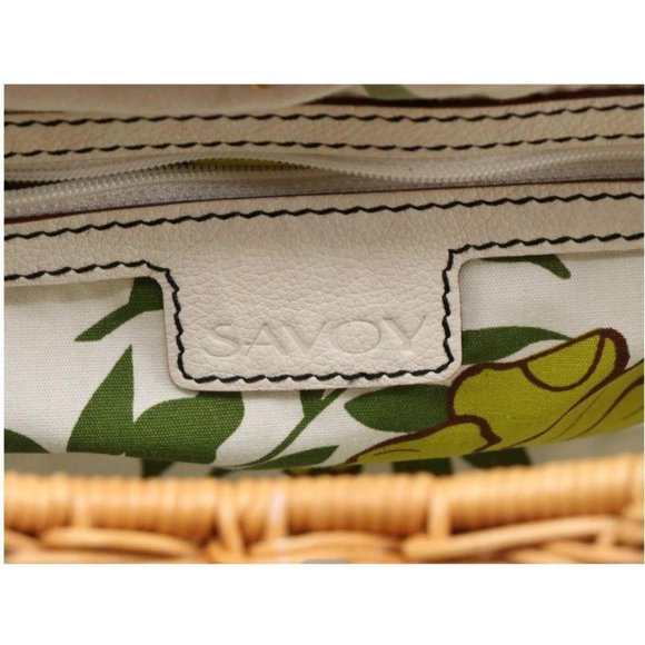 Savoy wicker and leather handbag - Picture 6 of 8